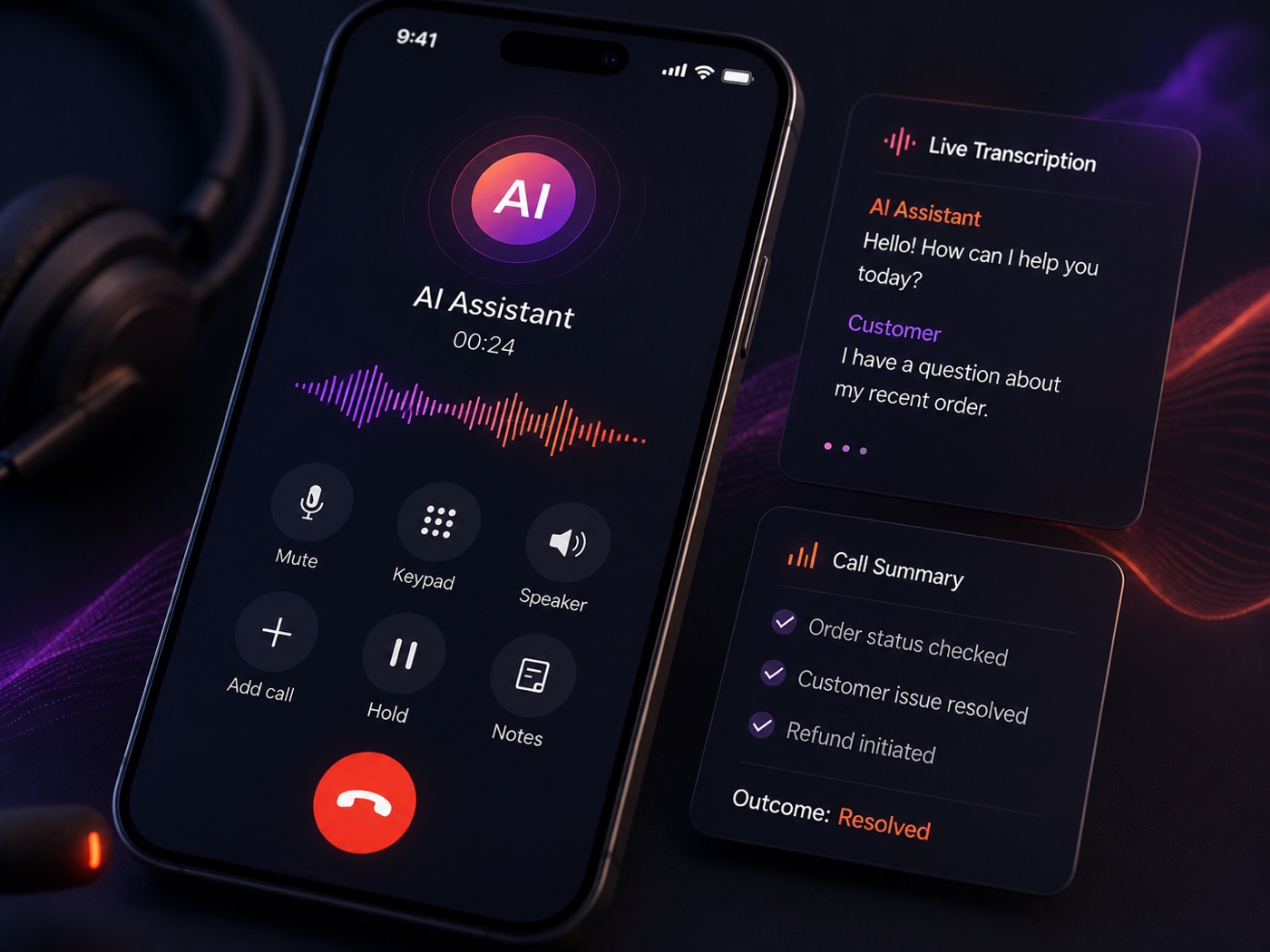 AI assistant call interface